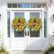 24-Inch Spring & Summer Wreath – Sunflowers, Daisies, Eucalyptus with Welcome Sign for Front Door, Porch, Indoor & Outdoor Home Decor